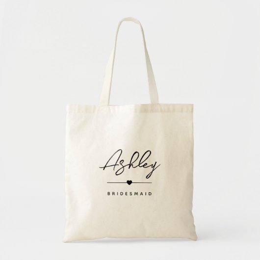 Eenvoudig Moderne Elegante Aangepaste Namen van Br Tote Bag (Voorkant)