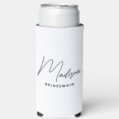 Eenvoudig moderne gepersonaliseerde bruidsmeisje-a