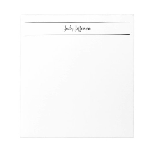 Eenvoudig Moderne Minimalistische Handgeschreven L Notitieblok (Voorkant)