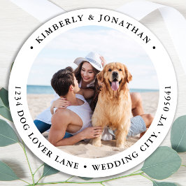 Eenvoudig Moderne Ronde van de Foto Ronde Adres va Ronde Sticker