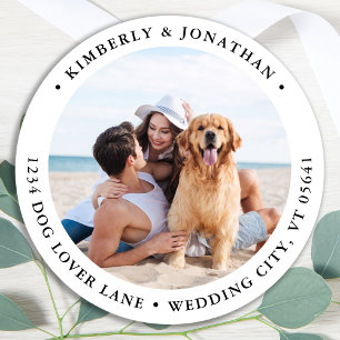 Eenvoudig Moderne Ronde van de Foto Ronde Adres va Sticker