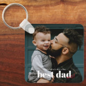 Eenvoudig Moderne Vaderdag Beste vader ooit Sleutelhanger (Voorkant)