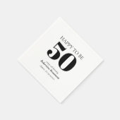 Eenvoudig moderne verrassingsfeestje 50e verjaarda servet (Hoek)