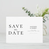 Eenvoudig Moderne Weddenschap Sparen de Datum Save The Date (Staand voorkant)