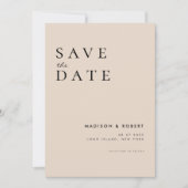 Eenvoudig Moderne Weddenschap Sparen de Datum Save The Date (Voorkant)