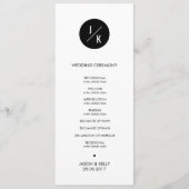 Eenvoudig monochroom cirkel bruiloft ceremonie pro programma (Voorkant)