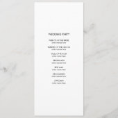 Eenvoudig monochroom cirkel bruiloft ceremonie pro programma (Achterkant)