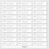 Eenvoudig Monogram Bruiloft Gast Namen Adres Sticker (Vel)