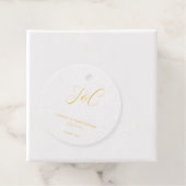 Eenvoudig monogram Elegant Gold Foil-minimalistisc Bedankjes Labels (Met doos)