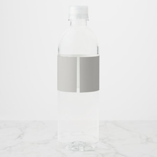 Eenvoudig Monogram grijs en wit huwelijk Waterfles Etiket (Achterkant)