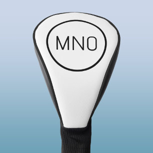 Eenvoudig Monogram Initiaal Golfheadcover
