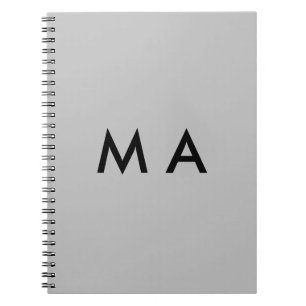 Eenvoudig monogram jouw naam letter man minimaal t notitieboek