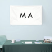 Eenvoudig monogram jouw naam letter man minimaal t spandoek (Beurs)