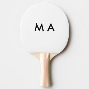 Eenvoudig monogram jouw naam letter man minimaal t tafeltennisbatje