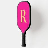 Eenvoudig Monogram Modern Hot Pink Pickleball Paddle (Links)