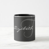 Eenvoudig monogram mok (Midden)
