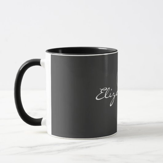 Eenvoudig monogram mok (Links)