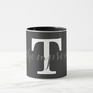 Eenvoudig monogram mok
