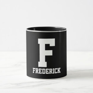 Eenvoudig monogram mok