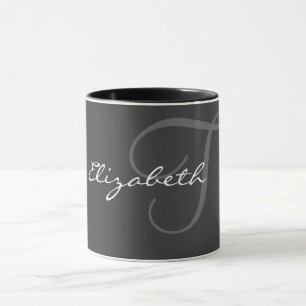 Eenvoudig Monogram Ontwerp Mok
