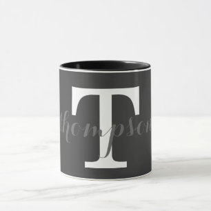 Eenvoudig Monogram Ontwerp Mok