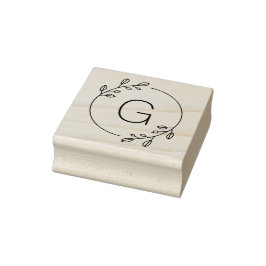 Eenvoudig monogram op basis van baard 	rubberstempel