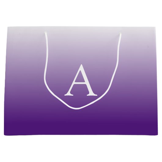 Eenvoudig Monogram | Paarse Ombre Groot Cadeauzakje (Voorkant)