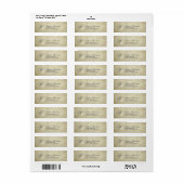 Eenvoudig monogram |  papier etiket (Full Sheet)