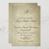 Eenvoudig Monogram |  papieren bruiloft Kaart (Voorkant / Achterkant)