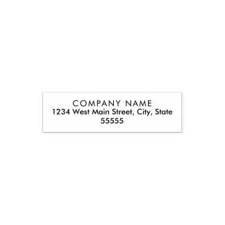 Eenvoudig Monogram Retourlabel Zelfinktende Stempel