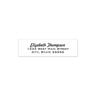 Eenvoudig Monogram Retourlabel Zelfinktende Stempel