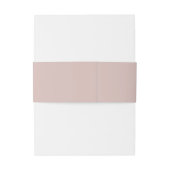 Eenvoudig monogram roze uitnodigingsbuikband uitnodigingen wikkel (Achterkant Voorbeeld)