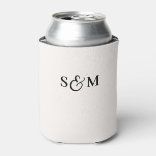 Eenvoudig Monogram Script Ampersand Bruiloft Blikjeskoeler