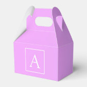 Eenvoudig Monogram | Subtiele roze/Paarse ombre Bedankdoosjes (Achterkant)