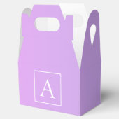 Eenvoudig Monogram | Subtiele roze/Paarse ombre Bedankdoosjes (Geopend)