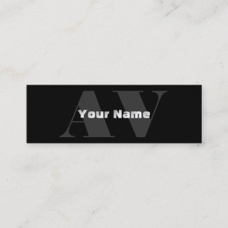 Eenvoudig monogram Visitekaartje