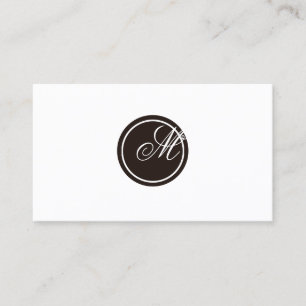 Eenvoudig Monogram Visitekaartje
