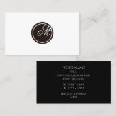 Eenvoudig Monogram Visitekaartje (Voorkant / Achterkant)