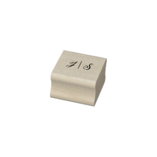 Eenvoudig monogram Weddenschap Namen Rubberstempel