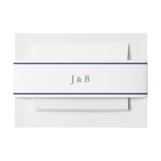 Eenvoudig Monogram Weddenschap Uitnodigingen Wikkel