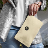 Eenvoudig Monogram Zwart & Beige Elegant Neutraal Etui