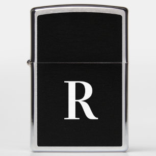 Eenvoudig monogram zwart-wit