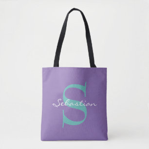 Eenvoudig Monogrammen & Namen + uw achterzijde. en Tote Bag