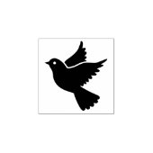 Eenvoudig mooi vredesduif-silhouet (met oog) 	rubberstempel (Afrduk)