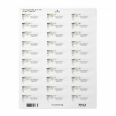 Eenvoudig Mooie Aquarel Eucalyptus Groene Label (Full Sheet)