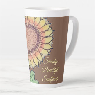 Eenvoudig Mooie Zonnebloem Latte Mok
