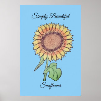 Eenvoudig Mooie Zonnebloem Poster