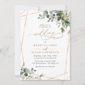 Eenvoudig mosterd blauw Eucalyptus Greenery Gold W Kaart (Voorkant)