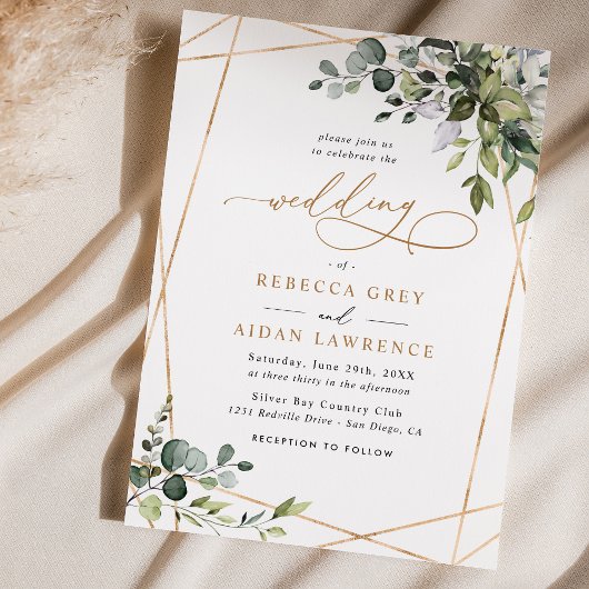 Eenvoudig mosterd blauw Eucalyptus Greenery Gold W Kaart