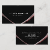Eenvoudig naamloos zwart, modern visitekaartje (Voorkant / Achterkant)